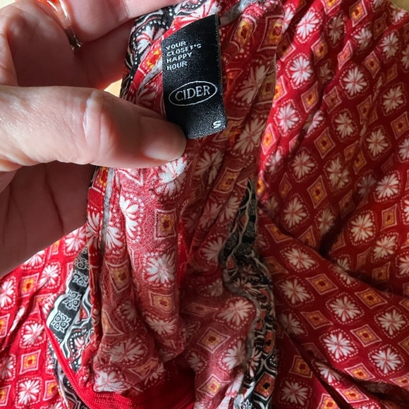 Cider wide leg pants geometric print high waist palazzo Small - Picture 4 of 5